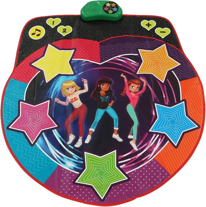 Dance Game Pad,Dancer Blanket with LED Lights, Dance Mixer Playmat for Baby Boys Girls, Electronic Touch Sensitive Design Plug in MP3 Adjustable Music Tempo Dance Mat Toy