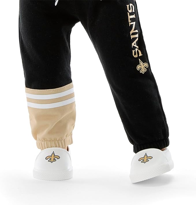 American Girl New Orleans Saints 18 inch Doll Fan Outfit and Accessories, Black and Gold, 6 pcs, Ages 6+