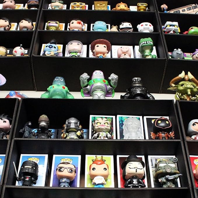 1 Classic Display Case for 4 in. Funko Pop Vinyl Collectible Toy Figures, Black Cardboard