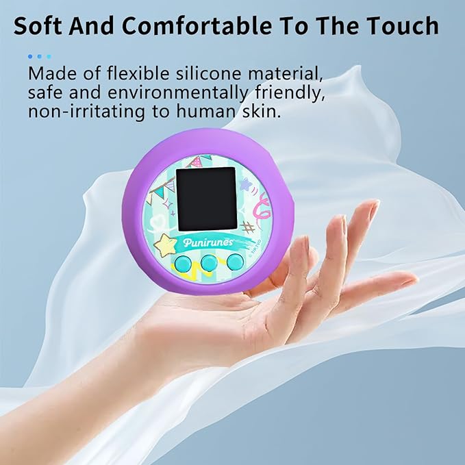 Case for Punirunes Interactive Digital Toy,NOUKAJU Silicone Protective Cover,Drop-Proof,Scratch-Proof,Shock-Proof,Dust-Proof,Protective Case for Interactive Digital Toy(Purple)