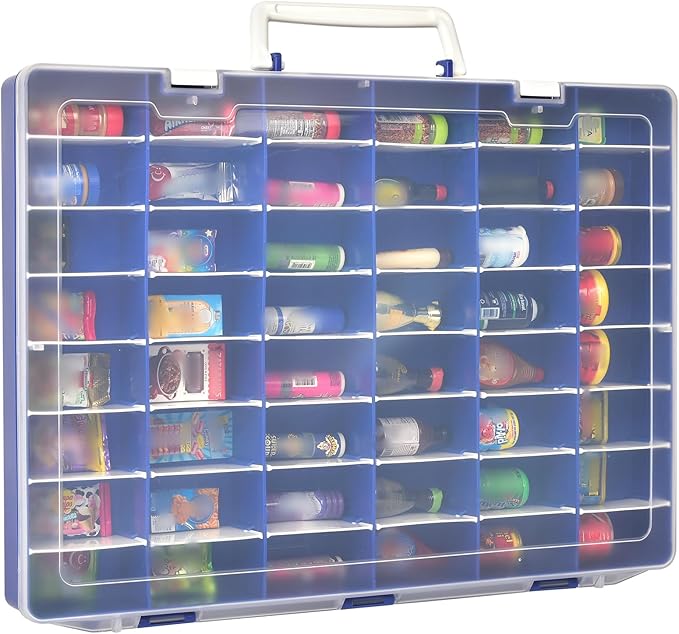 Case Compatible with 5 Surprise for Mini Brands Toys Series 1-4 Mystery Capsule Storage, for Mini Mart Collection Organizer for Collectibles(Case Only) (Deep Blue)