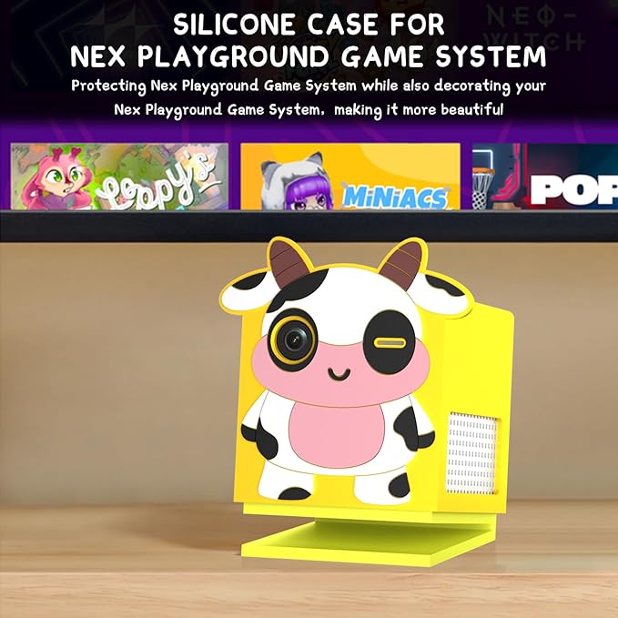 Cute Cartoon Kawaii Silicone Case Cover for Nex Playground Game System,Anti Slip Shockproof Protective Case Compatible with Nex Playground Game System