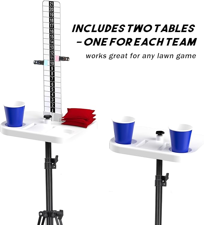 Teamaze Cornhole Scoreboard 4 Sets Cornhole Score Keeper with Dri-nk Holder Corn Hole Game Accessories for Outside, Yard Game