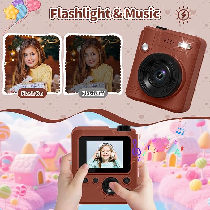 Kids Camera Gifts for Girls Boys - Christmas Birthday Xmas Gift for Girl Boy Age 3 4 5 6 7 8 9 10 11 12 Year Old - Instant Print Digital Toys Ages 3-5 6-8 8-12 Years Olds - Toddler Learning Kid Toy