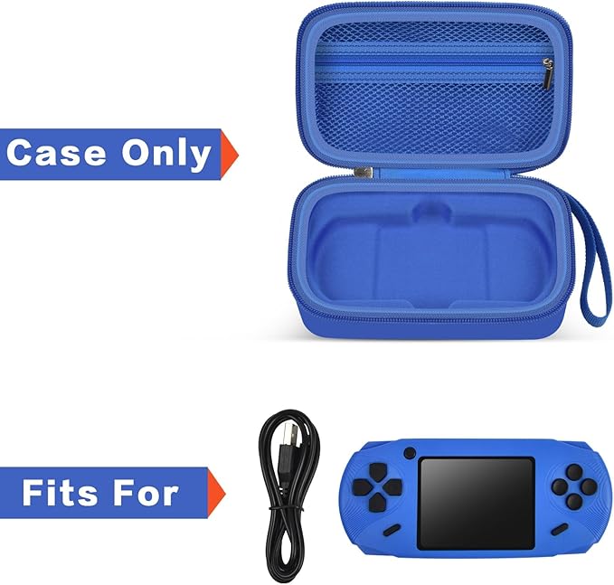 casmilee Travel Carrying Case Compatible with Beijue/for WELLST·G 16 Bit Handheld Games, Kids Video Games Storage Holder, Portable Electronic Game Player Organizer for Console Accessories - Box Only