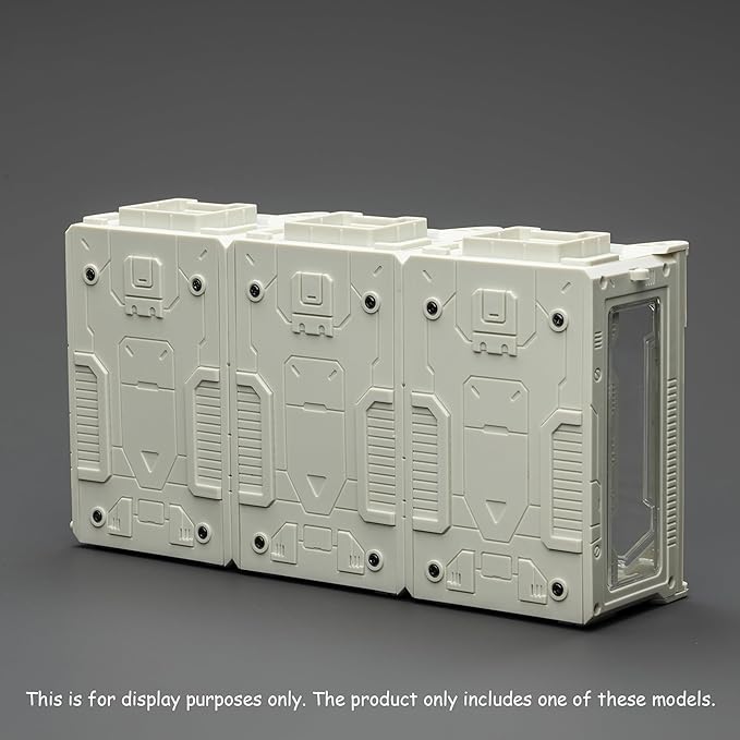 JOYTOY 5'' Display Box,Action Figures Display Case - Individual Soldier Hangar Display Case - Armor White C - Dustproof Collectibles Box Ages 15+