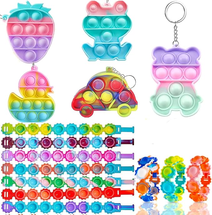 118 Pcs Party Favors for Kids,Fidget Treasure Box Toys,Easter Egg Fillers Classroom Prizes, Pinata Filler Goodie Bag Stuffers, Treasure Chest Carnival Prizes, Prize Box Bulk Toys for Boys Girls 4-8