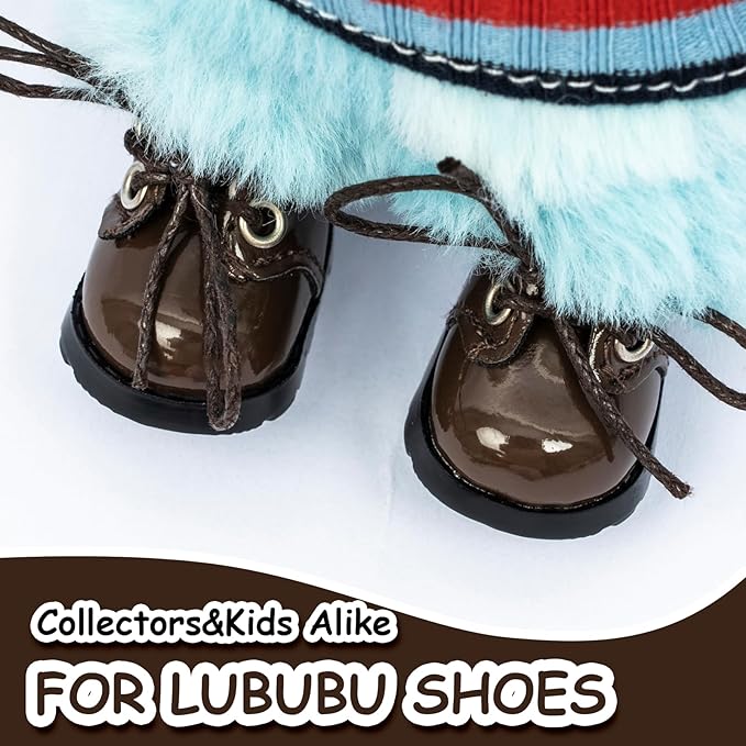 15-17cm Doll Shoes for 15-17cm Doll Boots, 5inch Doll Shoes Accessories Easter Gifts (Brown)