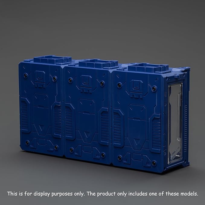 JOYTOY 5'' Display Box,Action Figures Display Case - Individual Soldier Hangar Display Case - Abyssal Blue B - Dustproof Collectibles Box Ages 15+