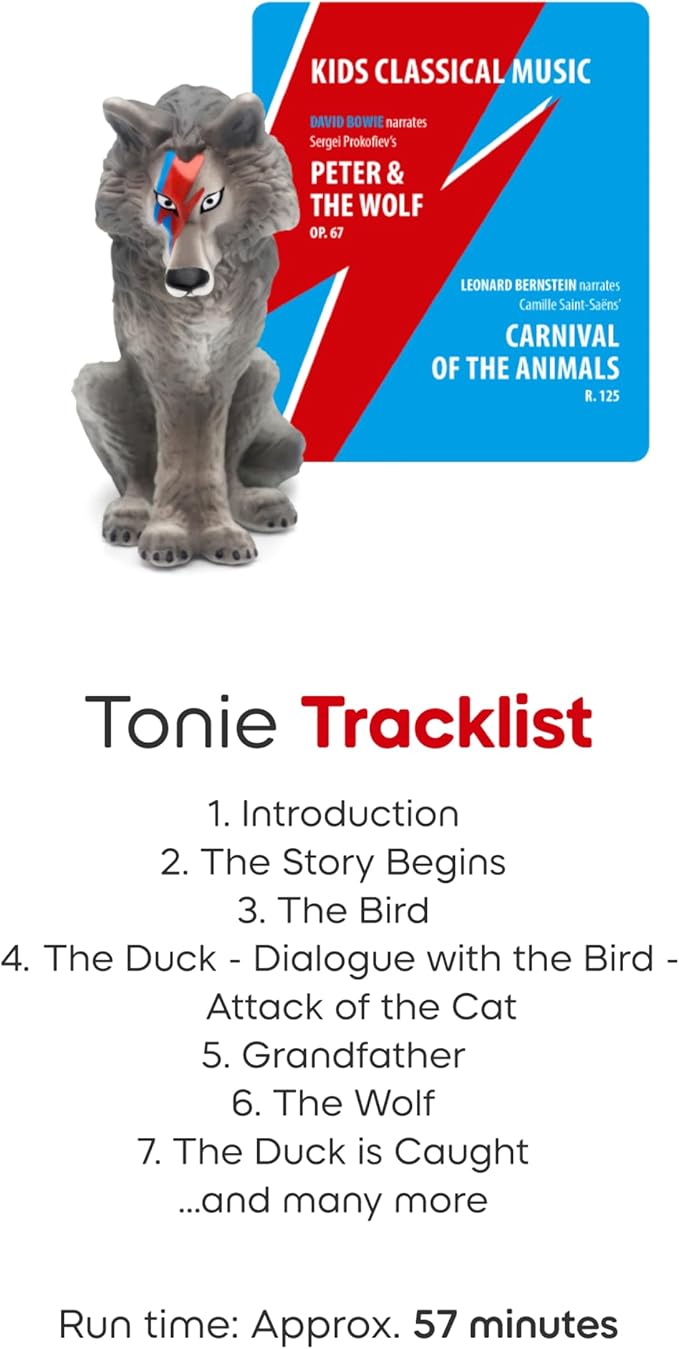 Tonies Kids Classical Music Audio Toy Figurine Featuring Peter & The Wolf and The Carnival of The Animals, narrated by Celebrity Voices