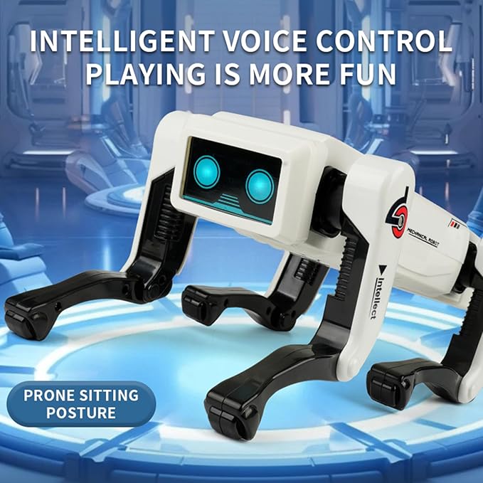 Smart Robot Dog, Interactive Programmable Tool with Voice Control and 30+ Actions, APP Coding for Kids Age 6-12, Rechargeable Mechanical Puppy
