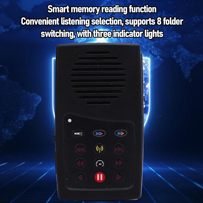 VBESTLIFE Solar Powered Scripture Reader, Portable Audio Bible Player, Built in 8G Capacity, Earphone, for Seniors Kids Adults (Russian, KJV, Hymns)
