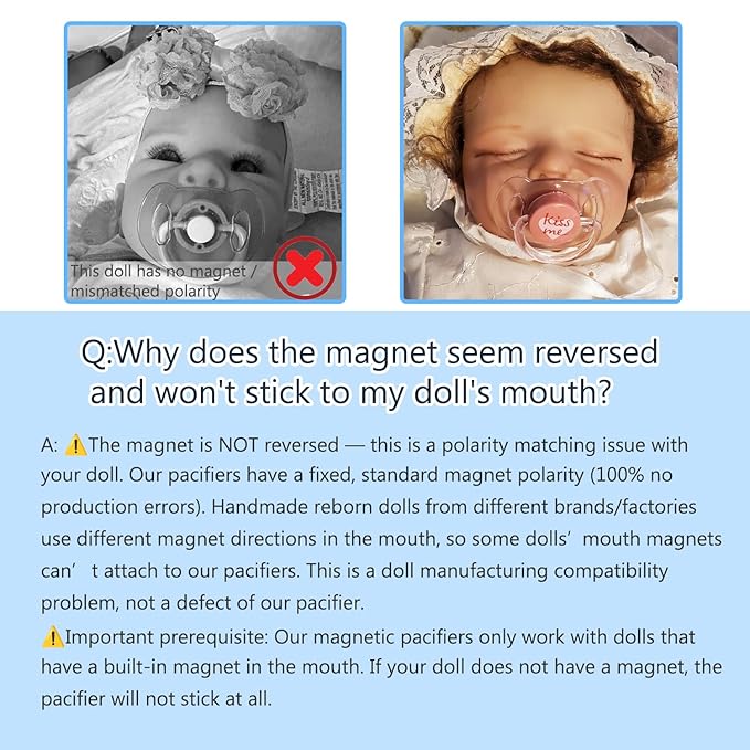5Pcs Reborn Baby Doll Accessory Set - Rainbow & Kiss Me Magnetic Pacifiers, Baby Bottle, Whale and Star Pattern Pacifier Clips, Blue Style for Reborn Doll Girls Boy