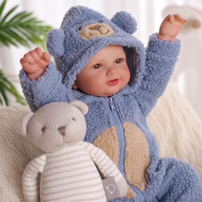 BABESIDE Lifelike Reborn Baby Dolls Boy- 20 Inch Cute Soft Vinyl Realistic Newborn Baby Doll with Poseable Body, Real Life Baby Dolls with Accessories Perfect for Cuddling, Playtime, and Gift Giving