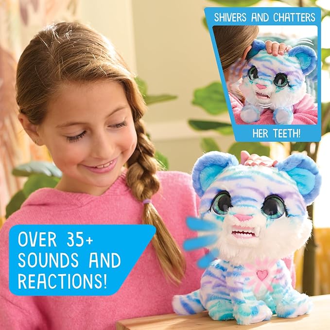 Just Play furReal Lil Wilds North The Sabertooth Kitty Interactive Pet, Kids Toys for Ages 4 Up