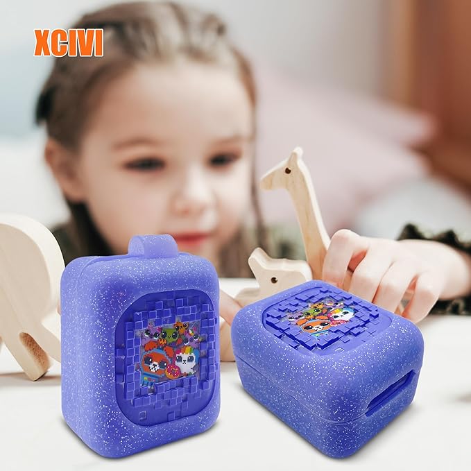 Hard Carrying EVA Case for Bitzee Interactive Toy Digital Pet with 15 Animals Virtual Electronic Pet, Protective Storage Accessory for Bitzee 3D Interactive Pets React to Touch (Silicone Case Cover)