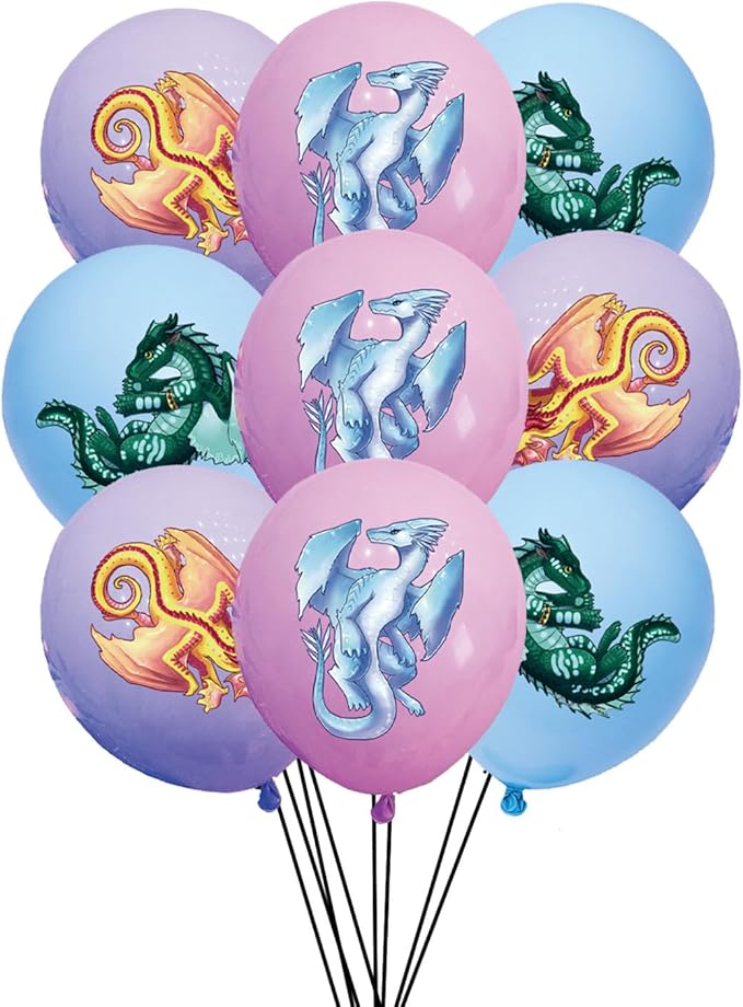 Jlemon 18pcs Wings of Fire Dragon balloons birthday Party Supplies Boys and Girls adult for Wings Dragon Birthday Party Decorations Party Favor Balloons