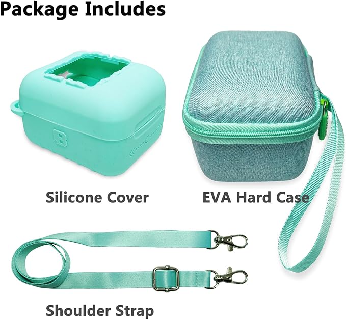 JCHPINE Hard Carrying Case and Silicone Cover for Bitzee Interactive Toy Digital Pet, Accessories Case for Bitzee Virtual Electronic Pets Original 15 Animals (Teal)