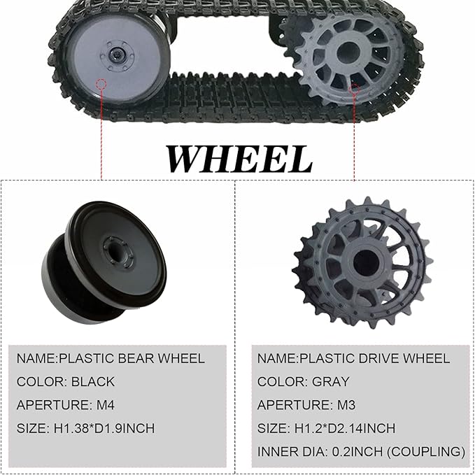 Professional Smart Robot Tank Car Chassis for School Eduactional Science Kits, DIY RC Tracked Robotic Obstacle Avoidance Platform Crawler Model with 2pcs Plastic Caterpillars, Remote Control STEAM