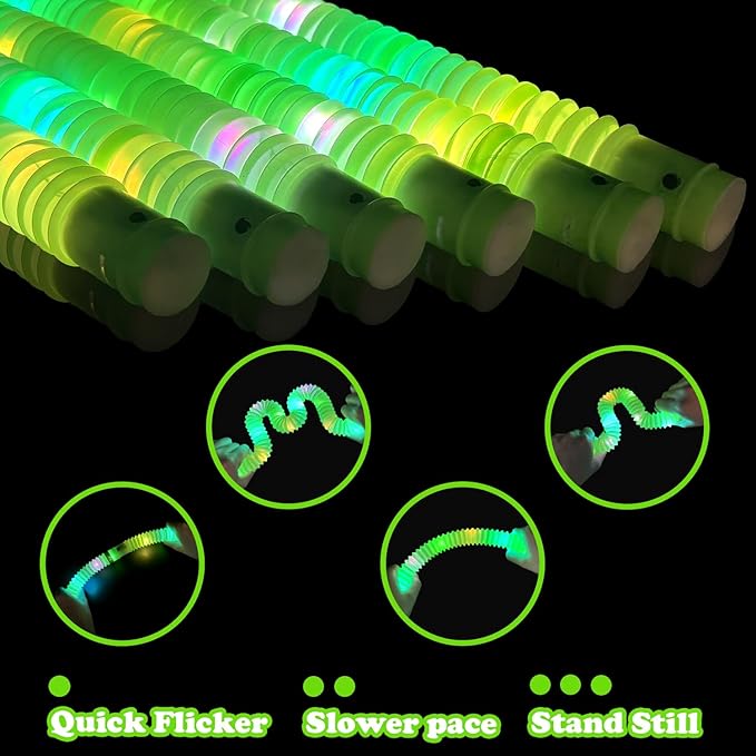 St Patricks Day Green Glow Sticks Party Favors Toys Gifts for kids,Saint Patricks Light up Bracelets Necklaces Accessories Decor,St Patty's Goodie Gift Bag Stuffers Treats Parade Throws for Boys Girls