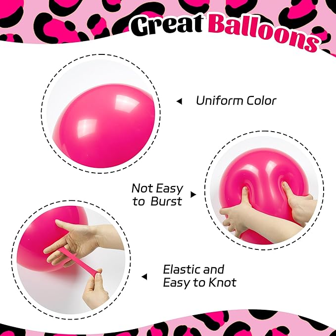 Pink and Black Balloons, 60pcs 12inch Hot Pink Black Pastel Pink Light Pink Confetti Balloons for Baby Shower Bridal Shower Wedding Birthday Party Decorations