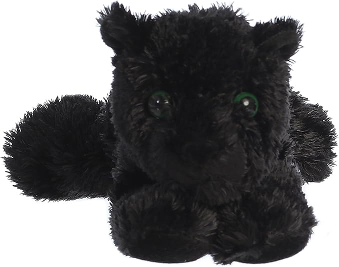 Aurora® Adorable Mini Flopsie™ Onyx™ Stuffed Animal - Mini Companions Ready for Playful Adventures - for Kids All Ages, Toddlers, Adults, and Families - Black 8 Inches