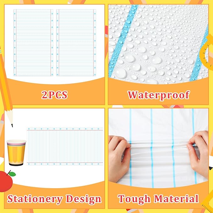 146 Pcs Preschool Kindergarten Graduation Party Decoration Apple Paper Plate Teacher First Day Back to School Party 24 Set Disposable Tableware 2 Notebook Tablecloth for Classroom Pre K Graduation