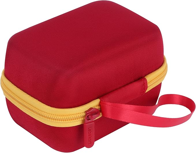 Hard Case Compatible with Yoto Mini Kids Audio Music Player Children Speaker Plays Audiobook Cards Radio (Red+ Yellow Case, for Yoto Mini)