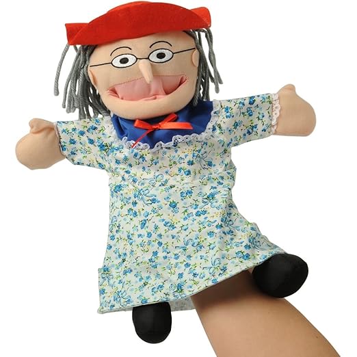 Constructive Playthings There was an Old Lady Who Swallowed a Fly Finger Puppet and Props with Book, Visual Learning Toy, Sensory Play, Interactive Storytelling,Use with Puppet Theater, 3 Years Plus