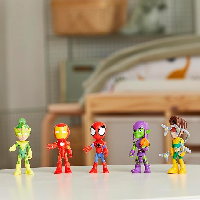 Spidey and his Amazing Friends Hasbro Marvel, Friends & Foes Pack, 5 Action Figures, 4-Inch, Preschool Super Hero Toys for Kids Ages 3 and Up (Amazon Exclusive)
