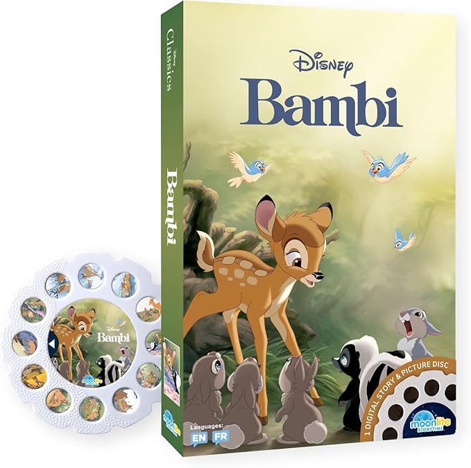 Moonlite Storytime - Disney's Bambi Storytime Disc - A Magical Way to Read Together - Projector Not Included - Digital Story w/ Sound FX - Learning Gifts for Kids Ages 1 Year & Up