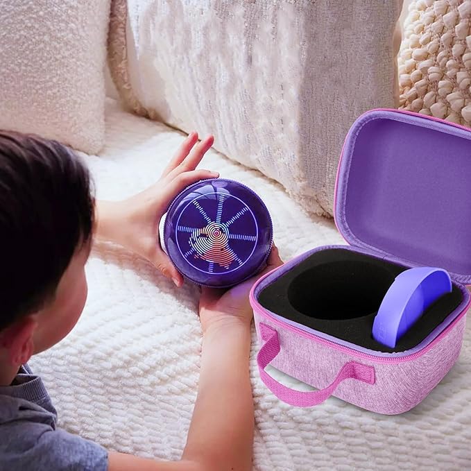 MGZNMTY Travel Case for Bitzee Hamster Ball Interactive Toy - Custom Foam Protective Carrying Box for Virtual Electronic Digital Pet Toy & Dock for Kids (Case Only) (Purple)