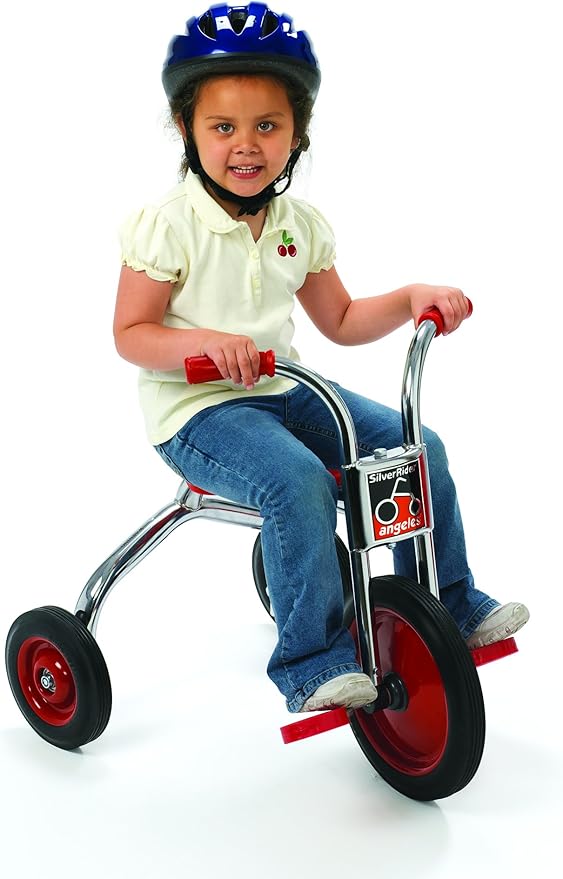 Angeles SilverRider Kids Tricycle, Toddler Tricycle with Solid Airless Rubber Tires, Kids Bike for Preschools and Daycare, Ages 3+, 15.75" Tall Seat