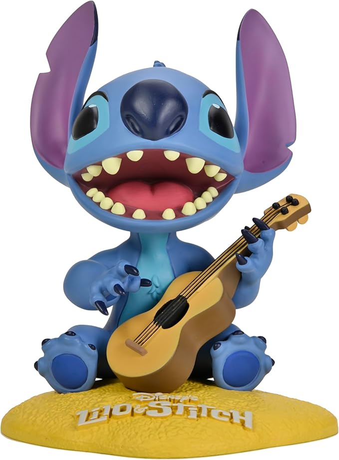 NECA Disney's Lilo & Stitch 6.5" Stitch with Ukulele Head Knocker Bobblehead
