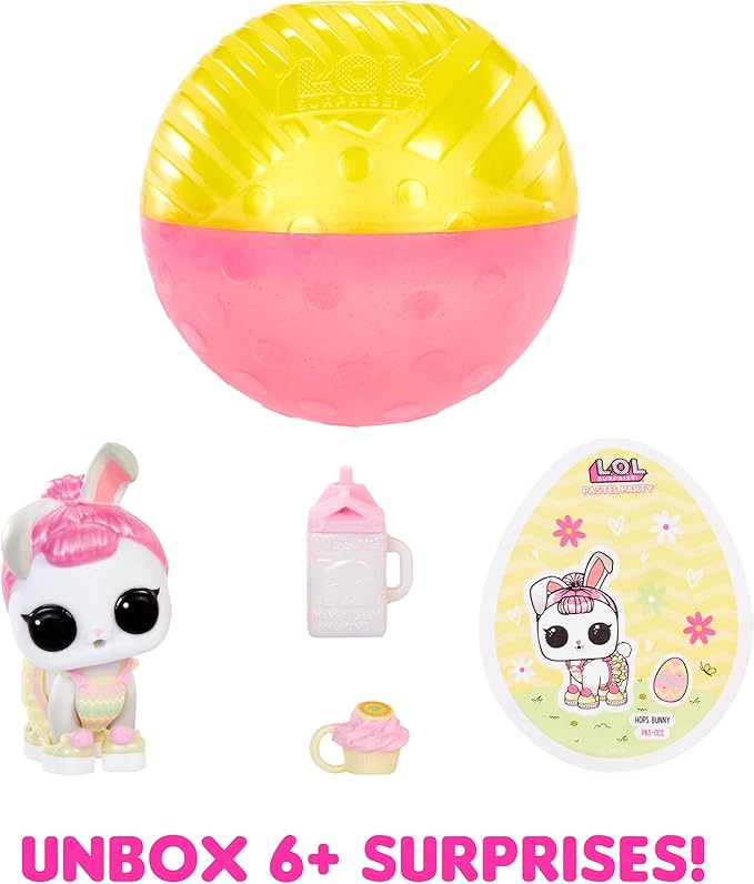 LOL Surprise Pastel Party Collection Limited-Edition Doll with 6+ Surprises to UNbox Including Hops Bunny with Matching Easter Fashions and Accessories – Great Gift for Kids Ages 4+