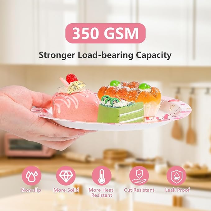 96Pcs Valentine's Day Baby Shower Party Supplies A Little Sweetheart is on The Way Party Plates and Napkins Disposable Watercolor Love Heart Tableware Set for Kids Baby Shower Decorations Serves 24