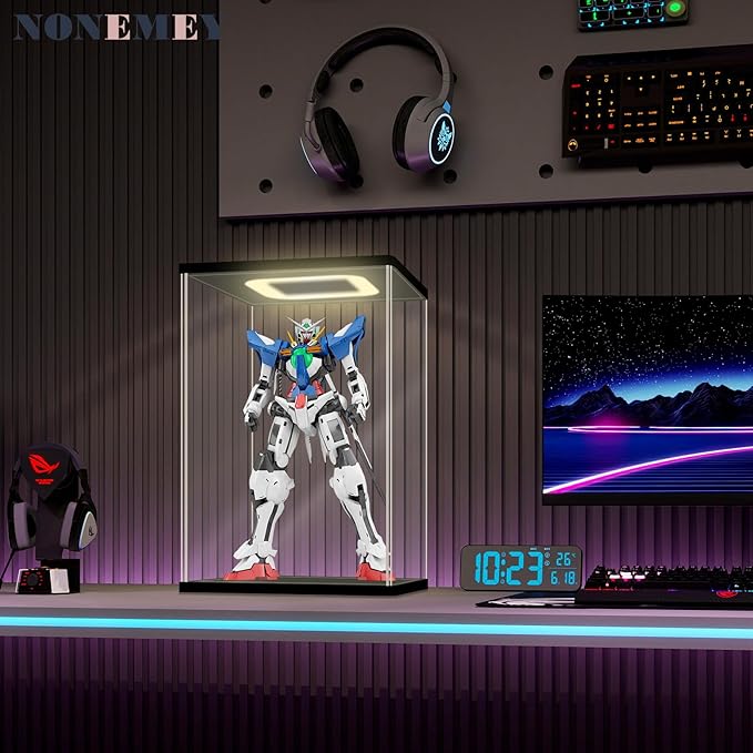 NONEMEY Acrylic Display Case for Lego 75328，Assemble Clear Acrylic Display Case Stand Dustproof Protection Showcase Organizer Box for Action Figures (7.8x7.8x9inch, 20x20x23cm)