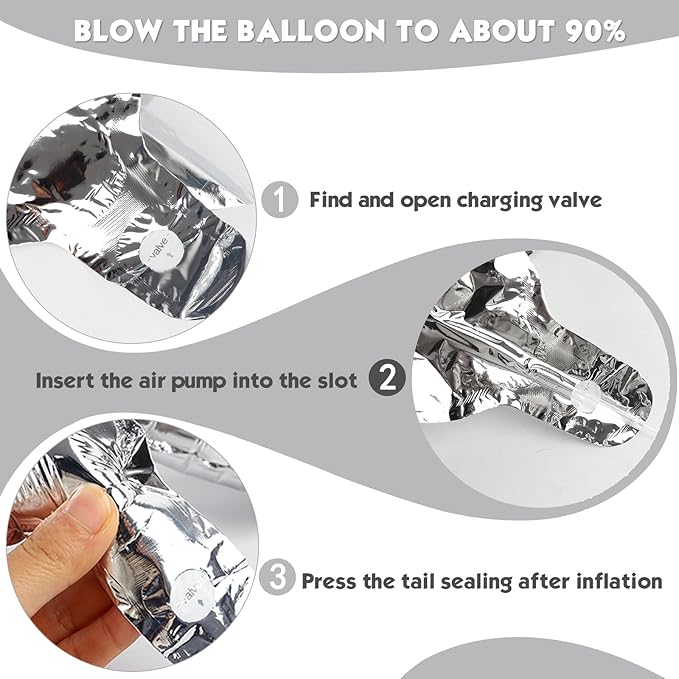 40 Inch Sliver Number 10 Balloon, Giant Number 10 Balloons for 10th Birthday Decorations, Party Supplies for Baby Boy Girl, Sliver Party Decor