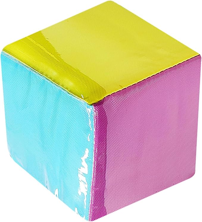 Learning Cubes Pocket Classroom DIY Education Playing Game Dices Teaching Stacking Blocks with 1Pcs Clear Pocket Playing Game Dices Soft Foam Cubes Learn