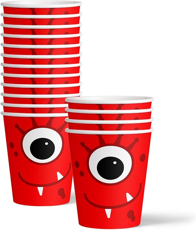 Mighty Monster Birthday Party Supplies Set Plates Napkins Cups Tableware Kit for 16