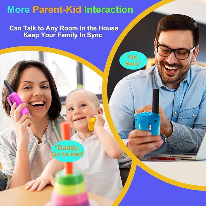 Walkie Talkies for Kids, Easter Basket Stuffers/Easter Gifts for Kids, Walkie Talkie Toys for Girls Boys, Outdoor Toys/Games for Kids Age 4-8, Birthday Gifts for 4 5 6 7 8 9 10 Year Old Girl Boys