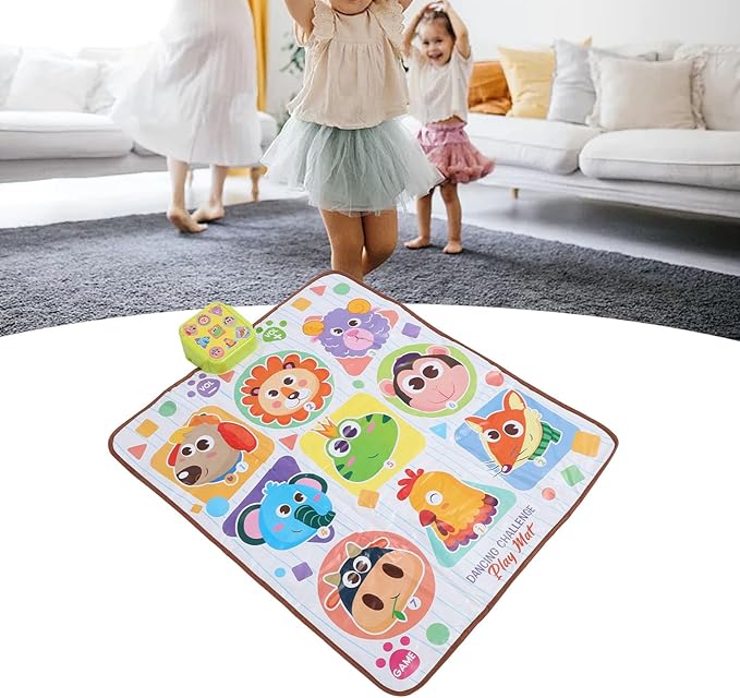 Alomejor Kid Dance Mat Multi Modes Electronic Musical Dance Pad for Boys Girls with Interactive Fun Educational Value Safe Non Materials