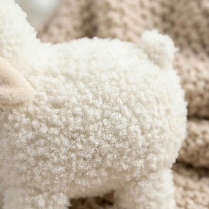 Tiny Heart Sheep Stuffed Animal Sheep Plush Toy Small Lamb Stuffed Animal Cute Super Soft Gift for Kids Boys and Girls Birthday Home Decor Cuddly White Little Lamb Toys (Standing)