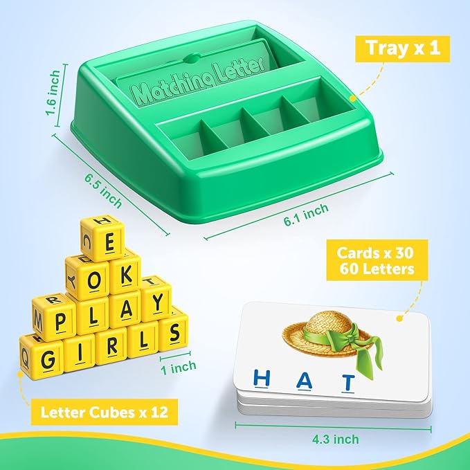 Educational Toys for 3 4 5 Year Old for Toddlers 2-4 Year Matching Letter Games for 3-5 Montessori Toys for Kids Toy for Ages 2-4 4-6 Birthday Halloween Christmas Easter Gifts for 3-5 Year Old