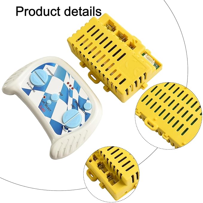 24V 5 Pin Control Box Receiver Remote Controller Side Mounting Electric Car Transmitter 2.4G Compatible Children Vehicle Parts(1 set)