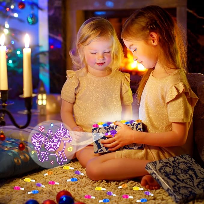 36 PCS Unicorn Neon LED Finger Lights Rainbow Magical Unicorn Party Favors Glow in the Dark Light Up Finger Lights Themed Toys Bulk for Birthday Party Goodie Bag Stuffer Birthday Gifts Classroom Prize