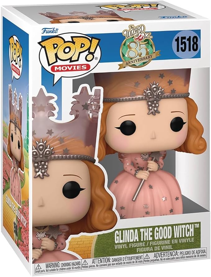 POP Movies: The Wizard of Oz 85th Anniversary - Glinda The Good Witch Funko Vinyl Figure (Bundled with Compatible Box Protector Case), Multicolor, 3.75 inches
