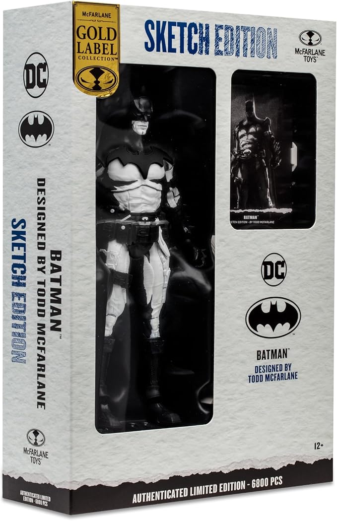 McFarlane Toys DC Multiverse Batman 7-Inch Scale Figure - Sketch Artist Edition with Exclusive Accessories, Ultra Articulation, Designer Box, and Collectible Art Card for Collectors