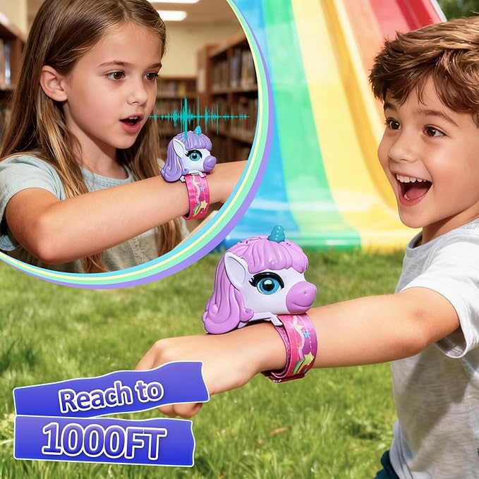 Walkie Talkies for Kids, 2 Pack - Wrist Watch Kids Walkie Talkies, Magical Pony Toddler Walkie-Talkie Toys, 2-Way Radios with Clear Sound, Ideal Gift for Girls & Boys Ages 3-12