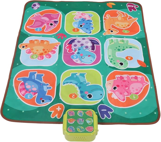 Pilipane Musical Dance Pad Electronic Dance Mat Adjustable Lighting Educational Collapsible Soft Dance Pad for Kids Adults Home Living Room Entertainment Plastic Polyester Material